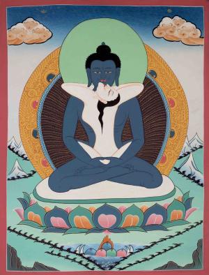 Samantabhadra Buddha Shakti | Wall Hanging Yoga Meditation Canvas Art